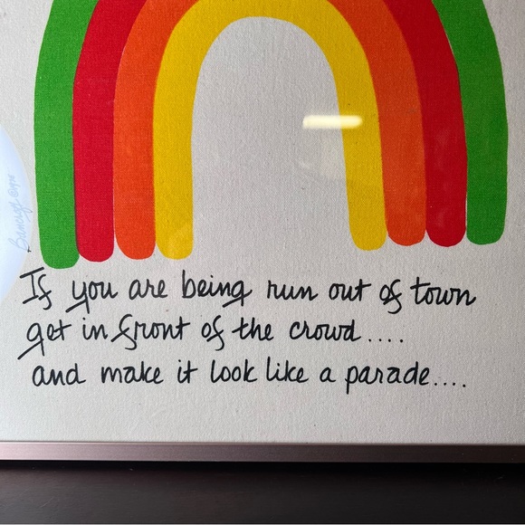 Vintage 1975 Bancroft Rainbow Pride Fiber Art, Framed Tapestry, LGBTQ, Sally Sta - Picture 2 of 7